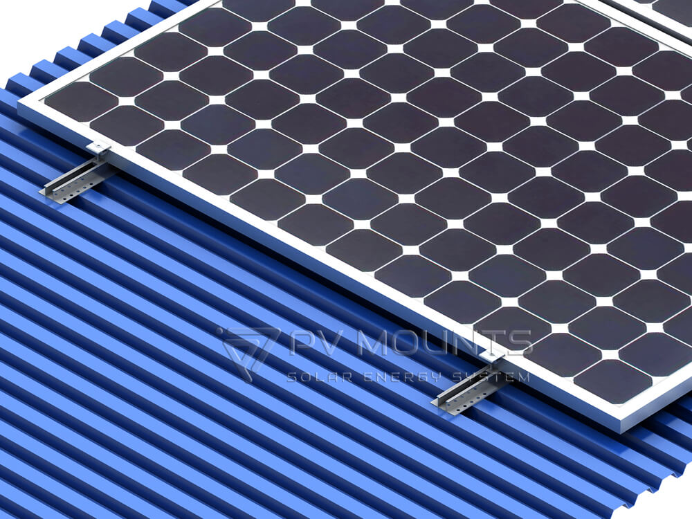 PVM-MINI-02 (1) para soluções de montagem em mini trilhos para telhados metálicos