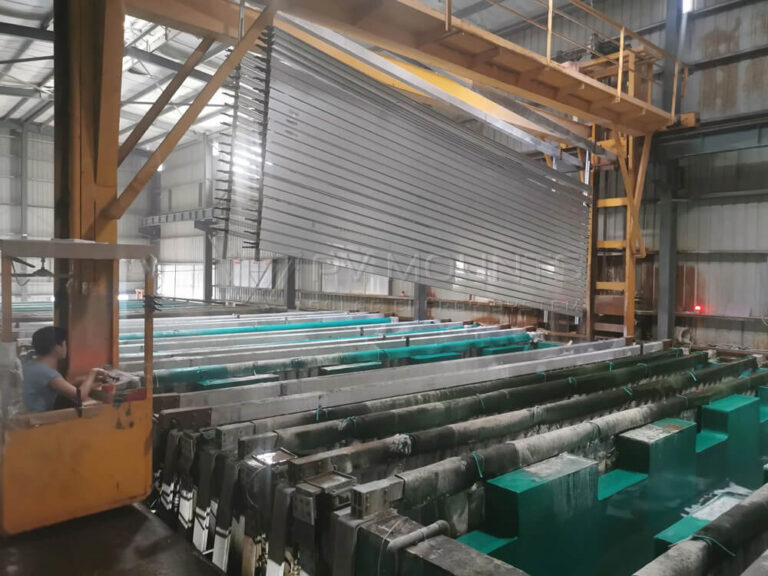 anodizing processing for solar components and rail