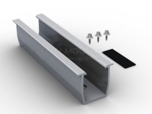 Mini Rail PVM-MN-03 Mini trilho solar trapezoidal para montagem em telhado de metal com EPDM
