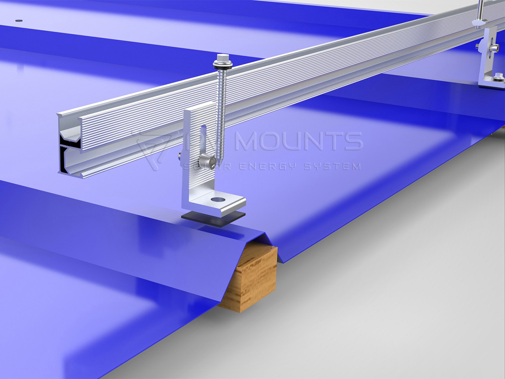 L feet Solar Mounting System for metal roof PVM-LF (4) solar pv racking