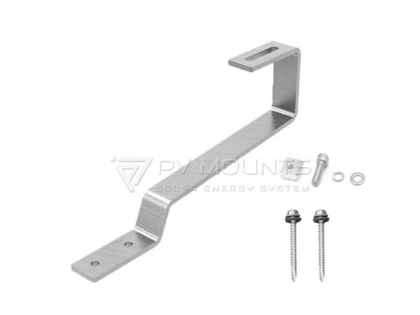 Flat Tile Roof Hook PVM-TH-F03 with screw and bolts for solar panel mounting structures