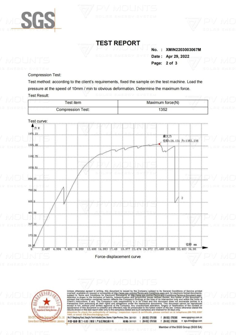 pvmounts xiamen SGS solar tile roof hook test report (1)