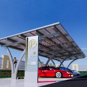 carbon steel solar carport frame V shape - product image