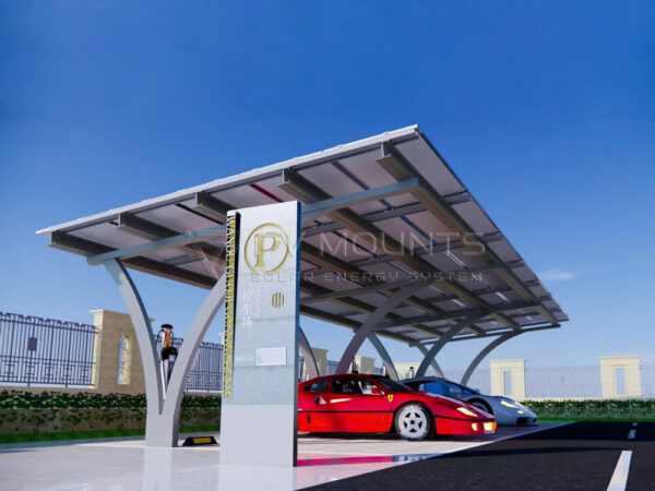carbon steel solar carport frame V shape - product image