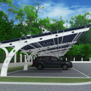 carbon steel solar carport structure T-arc shape - product image