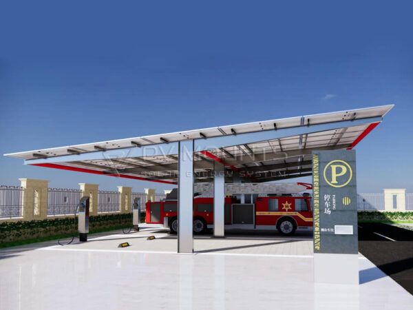 carbon steel solar carport structures 7-shaped double parking