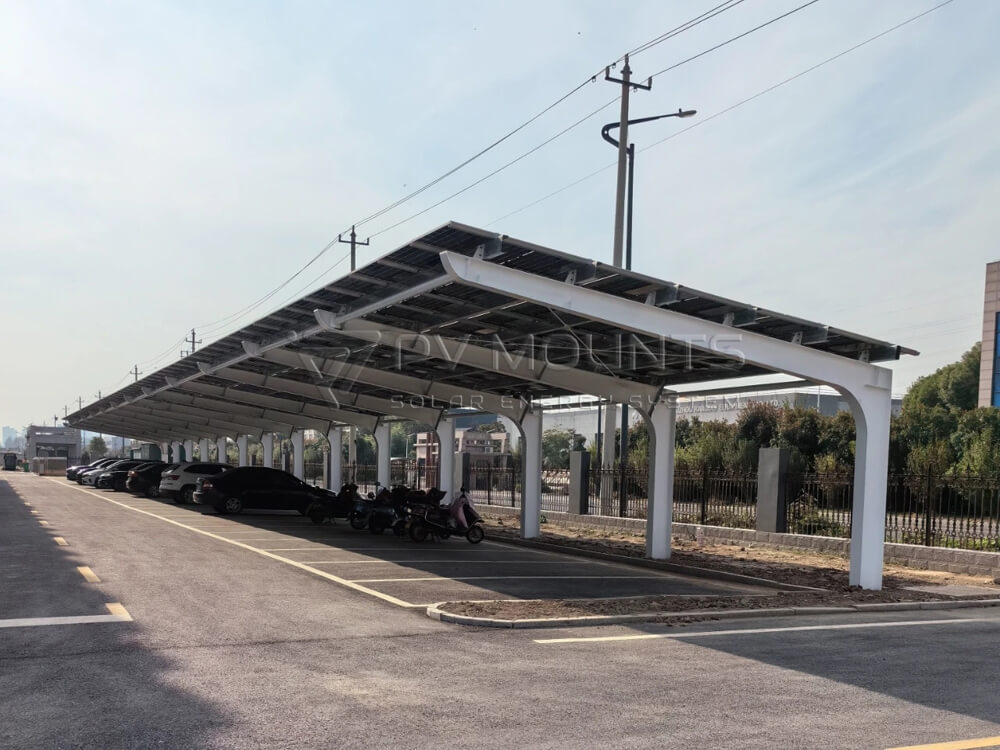 cabon steel solar carport L shape (1)