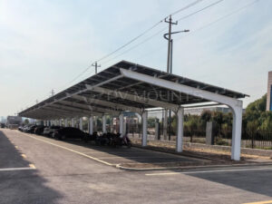 cabon steel solar carport structures L shape (1)