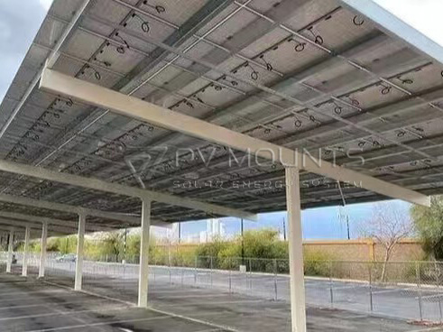 proyecto 03 - cochera solar de acero al carbono aparcamiento doble en forma de 7