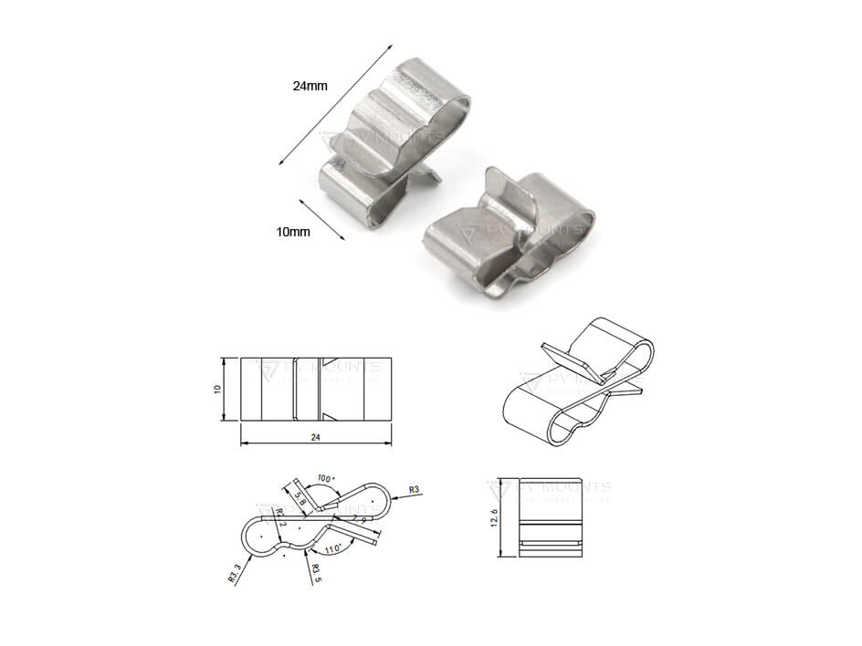 Solar Module Cable Clip For Holding 2 Cables Pvm Cc 05 (1)