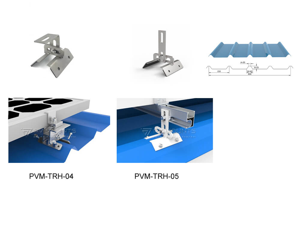 Trapezoidal Tin Roof Hook Solar Clamps Types (1)