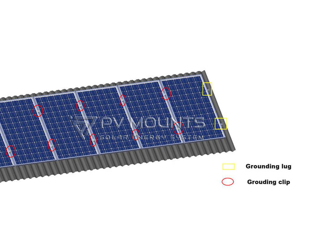 Solar Grounding Clip Installation