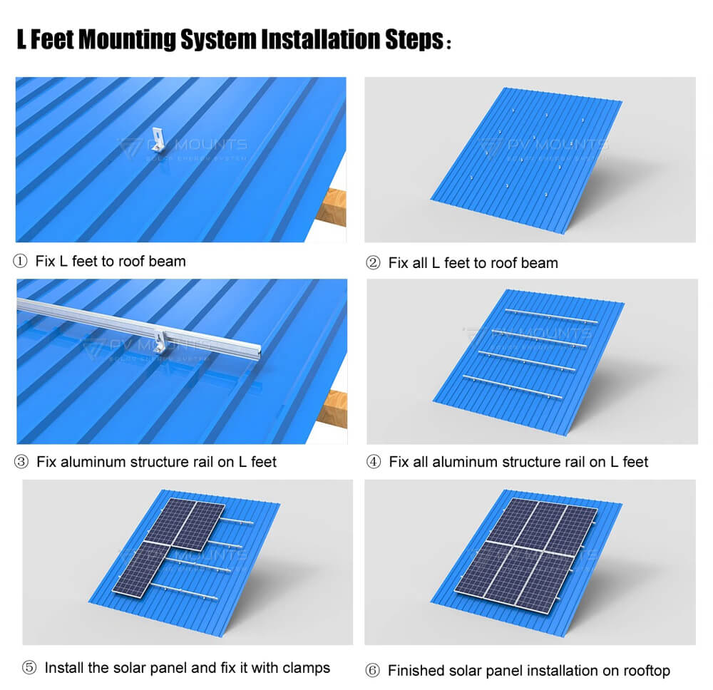 Pvm L 01 L Feet With Self Tapping Screw For Metal Roof Solar Installation (30)