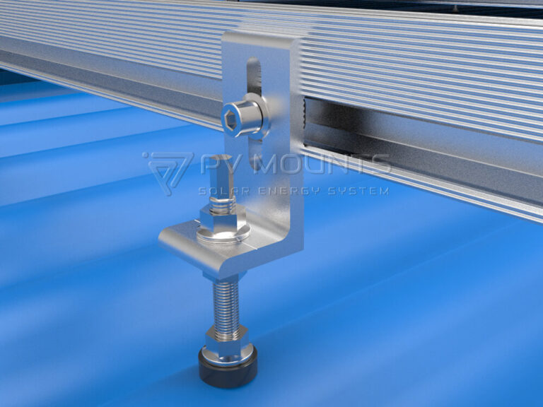 Pvm L 02 L Pies Con Perno De Suspensión M10x200 Para La Instalación De Módulos Solares Para Techo De Metal Ondulado (4)