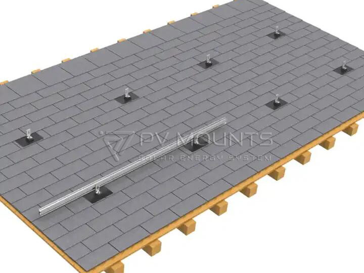 Pvm L 04 L Feet With Asphalt Shingle Flashing Plate For Solar Roof Installation (9)