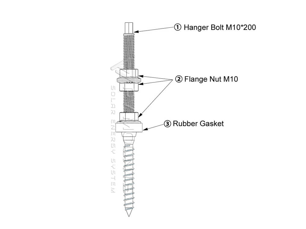 Solar Pv Bracket Double Head Hanger Bolt Pvm Hb (2)