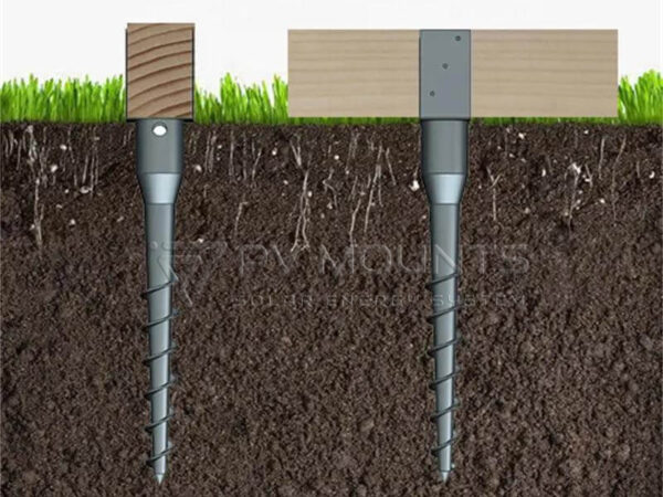 Solar Panel Timber Screw U Type Solar Ground Screws Supply PVM-GS-04F - PV Mounts