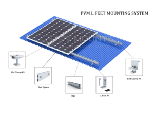 L feet mount for metal roof solar installations