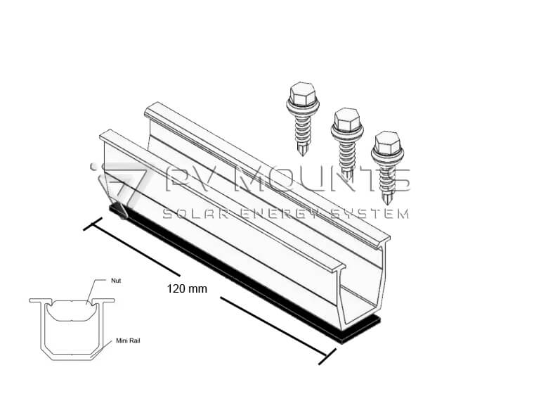 pvm-mn-03 solar u shaped mini rail drawing (1)