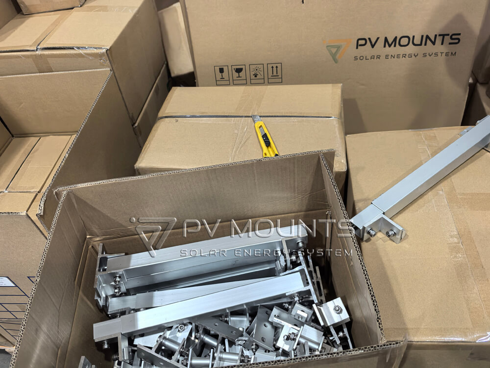 solar adjustable tilt kits aluminium on carton packing