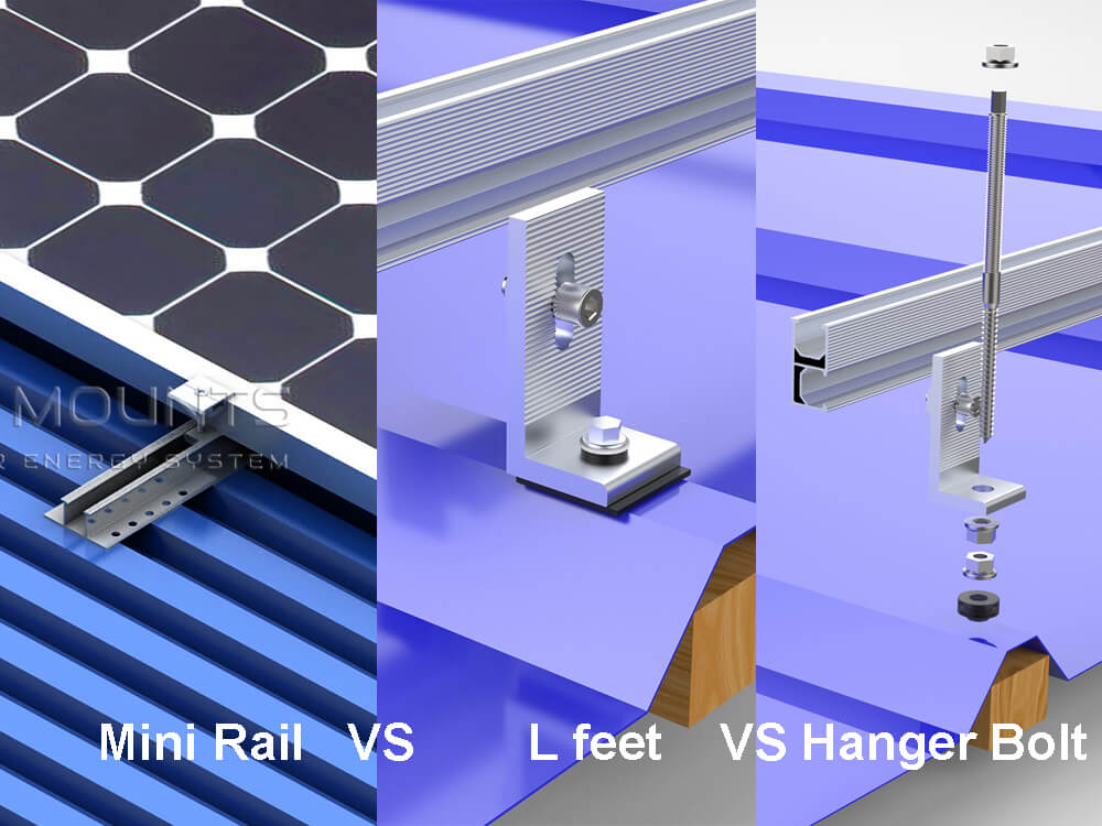 Mini rail vs L feet vs hanger bolt
